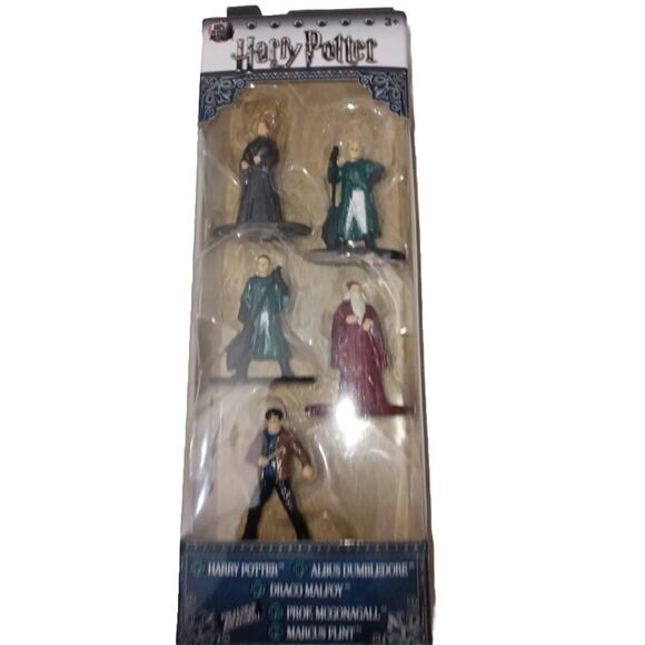Nano Metal Figs Harry Potter 5 Pack Figures Harry Allows Draco Megonagall Marcus - Picture 1 of 6